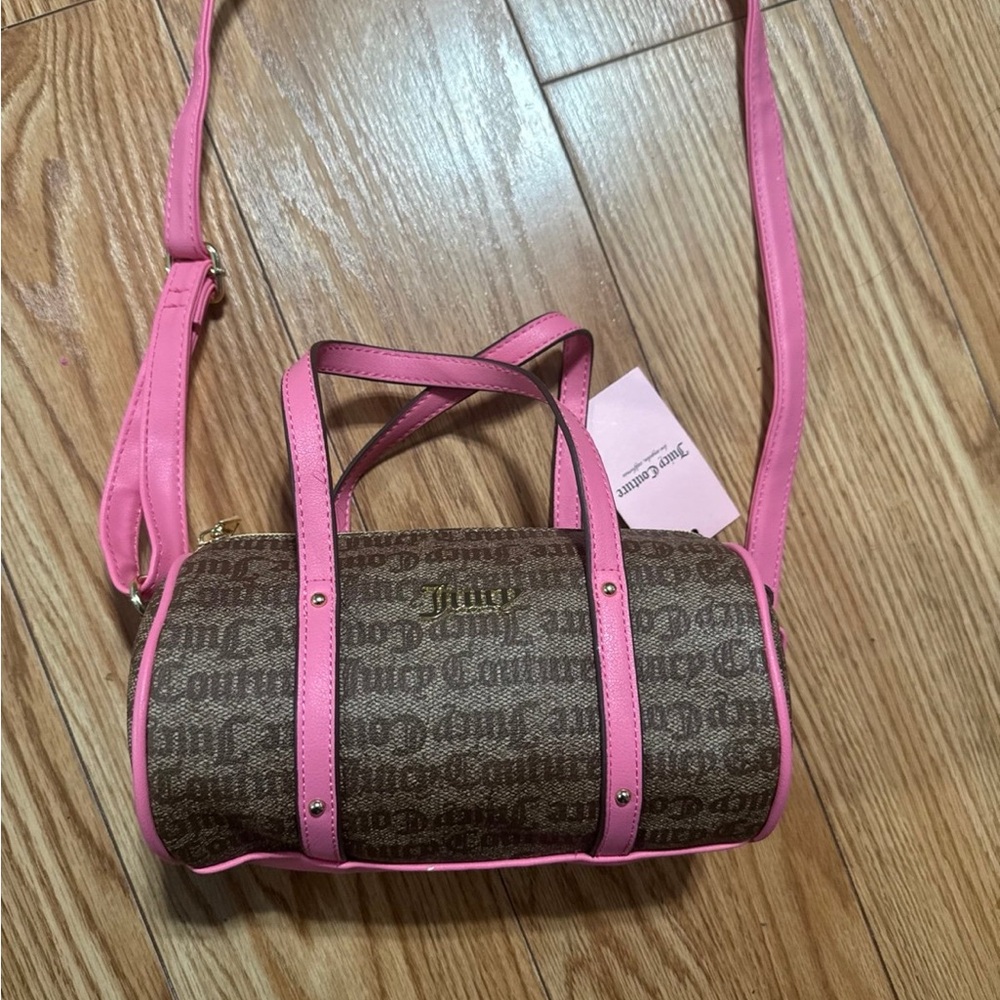 Juicy Couture Pink and Brown Crossbody Bag